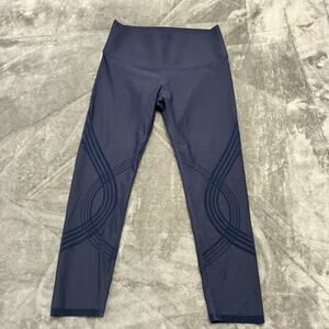 Fanka Leggings Womens Medium Body Sculpt Navy Blue High Rise Gym Yoga Pilates